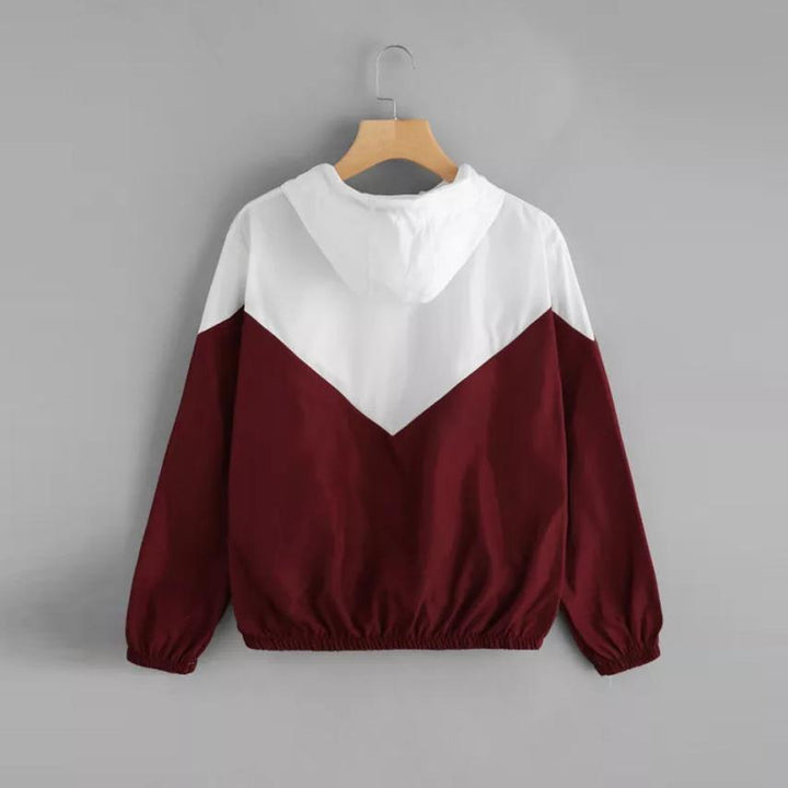Drune | Zweifarbige Damen Übergangsjacke mit Kapuze