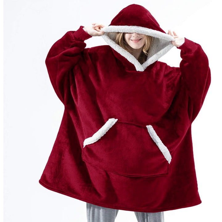 Drune | Köstliche Kombination aus weichem Hoodie und kuscheliger Decke in einem!