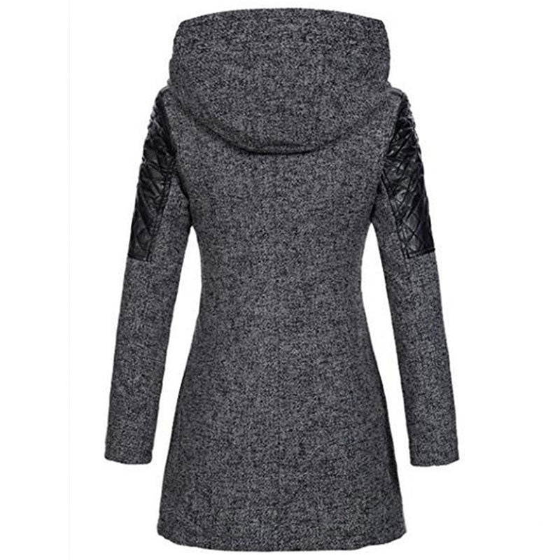 Drune | Damen Asymmetrischer Reißverschluss-Jacke Gequiltete Paneele