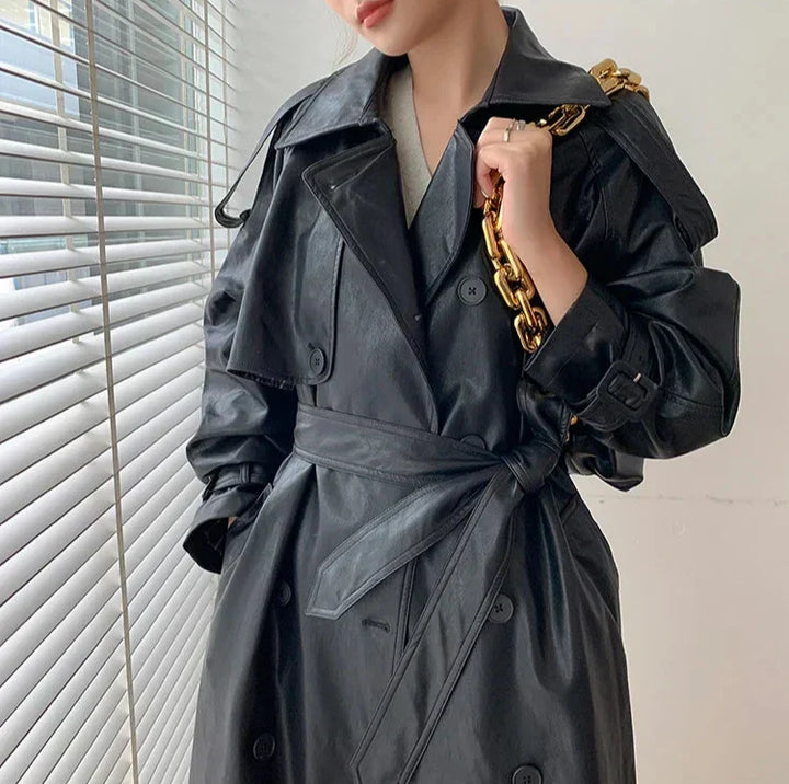 Drune | Damenjacke - Zeitloser Lederlook mit eleganten Details