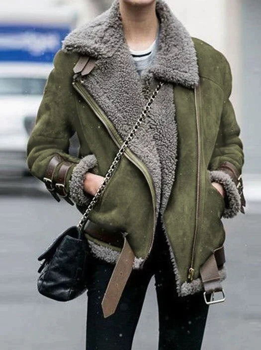 Drune | Damen Aviator Winterjacke Mit Kunstfell