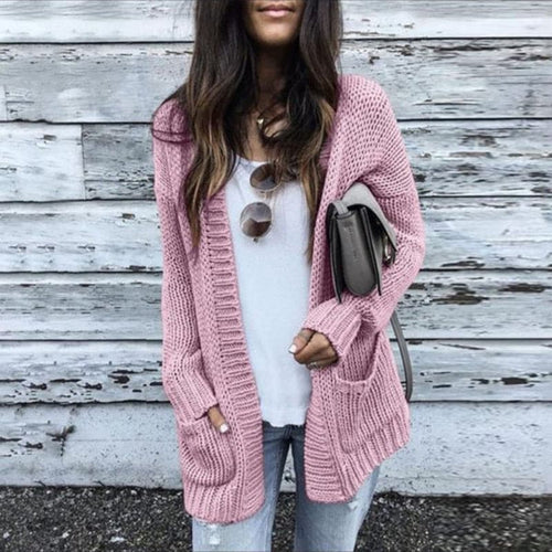 Drune | Strickjacke - Gestrickt - Offene Vorderseite - Entspannt Passform - Mit Taschen