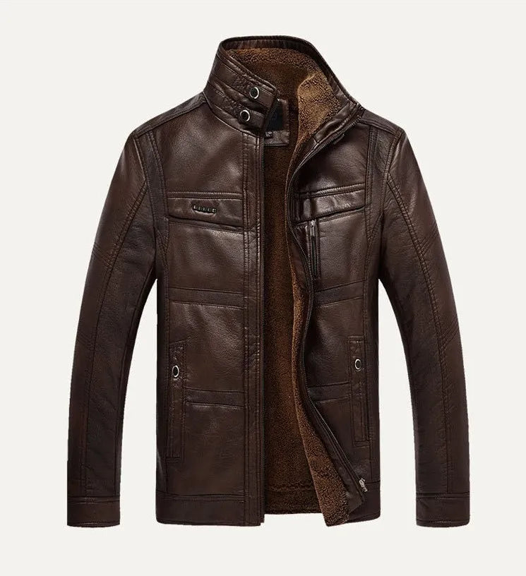 Drune | Herren Lederjacke Im Weinlese Stil