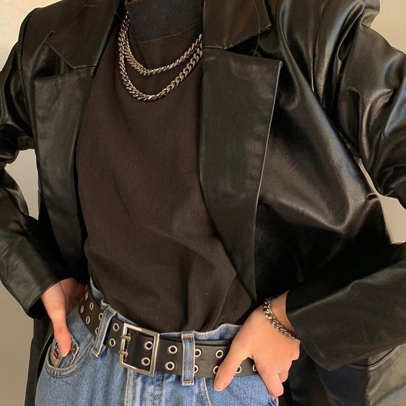 Drune | MODACHIC Freizeitblazer aus PU-Leder