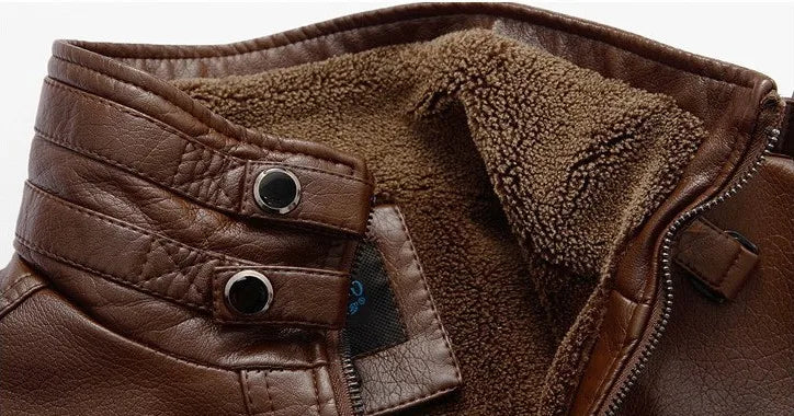 Drune | Herren Lederjacke Im Weinlese Stil