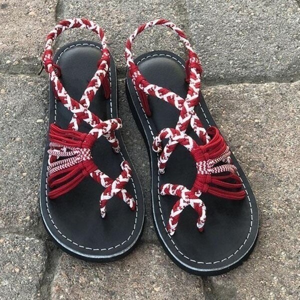 Drune | Stilvolle Sandalen mit Gewebten Riemen