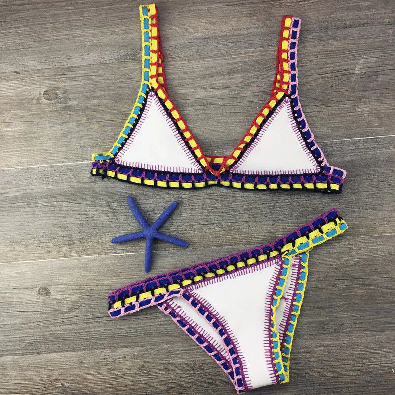 Drune | Sexy Bikinis Sommer Frauen Badeanzug Handgehäkeltes Bikini-Set Badebekleidung Strand Badeanzug Biquini Frau Monokini