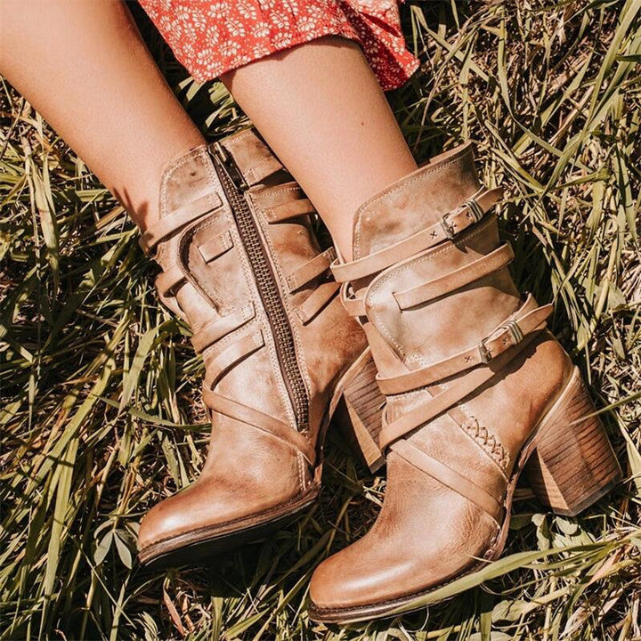 Drune | Damen Lederstiefel Zeitloser Stil, Langlebiges Design, Perfekt für Alle Jahreszeiten