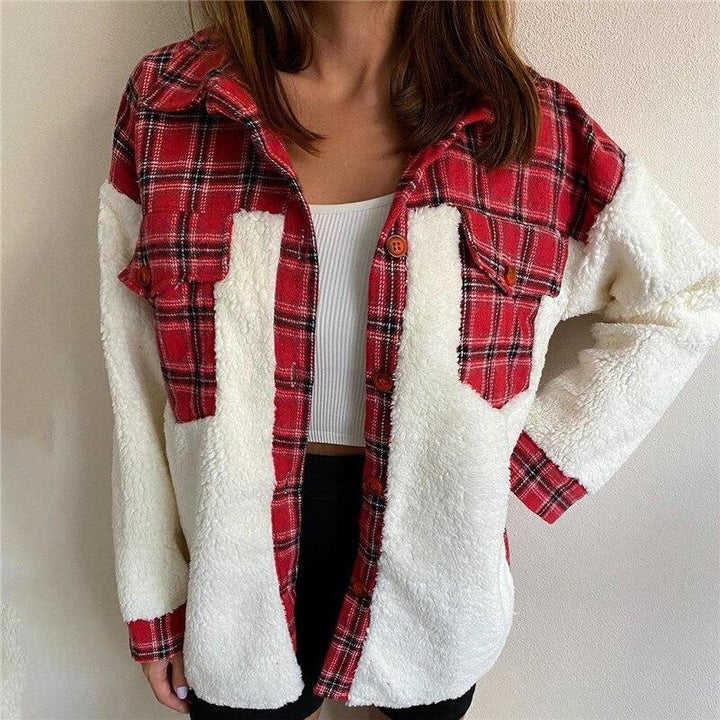 Drune | MODACHIC Karierte Lammwolljacke