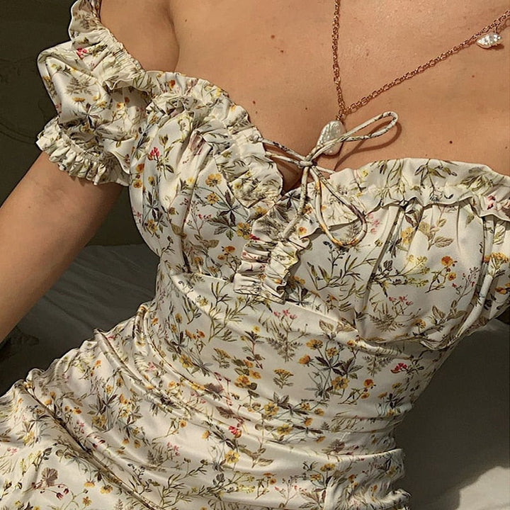 Drune - Maxikleid mit puffärmel