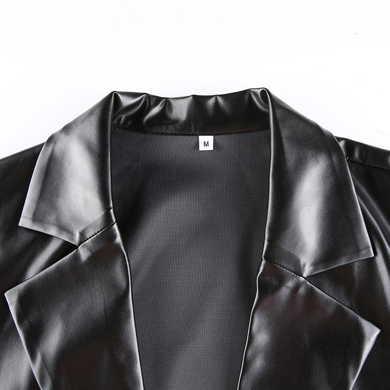 Drune | MODACHIC Freizeitblazer aus PU-Leder