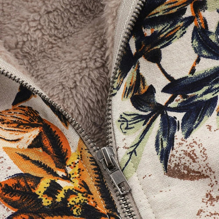 Drune | Warme Damenjacke Mit Blumenmuster