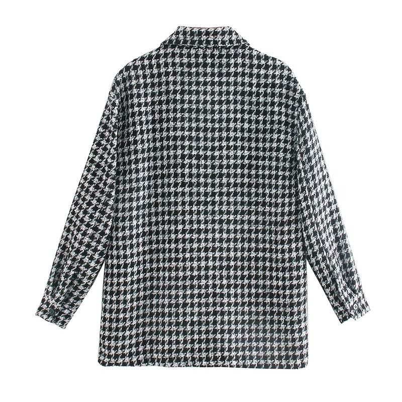 Drune | Übergangsjacke mit Hahnentrittmuster für Damen