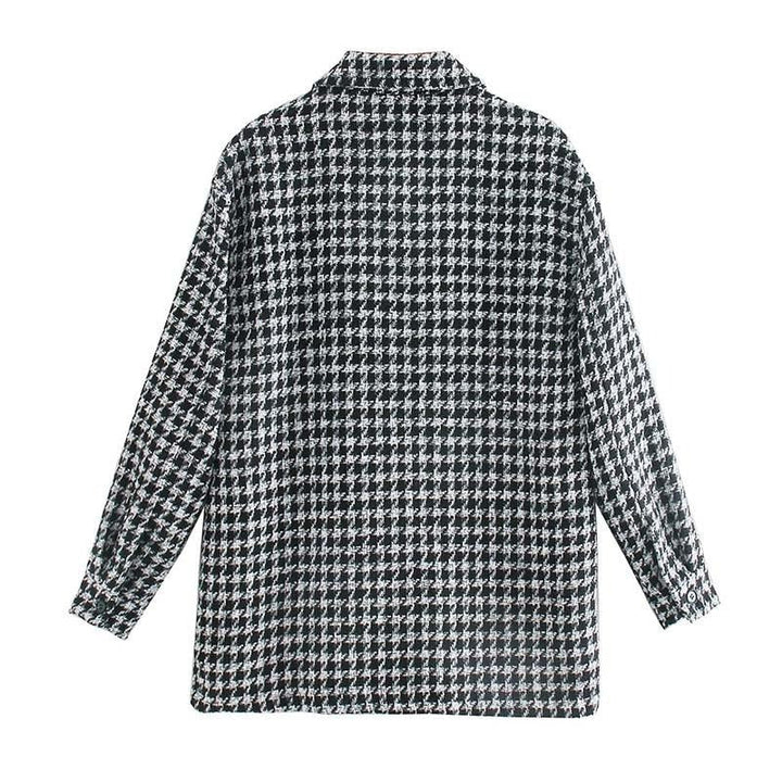Drune | Übergangsjacke mit Hahnentrittmuster für Damen