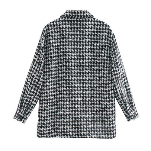 Drune | Übergangsjacke mit Hahnentrittmuster für Damen