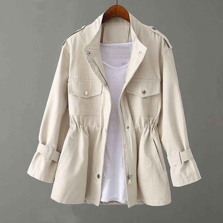 Drune | einfarbige jacke mit kordelzug für frauen