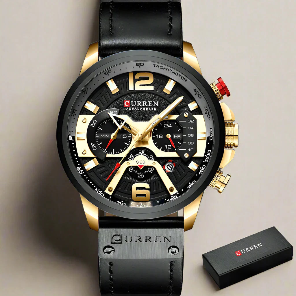 Drune | Luxus Militär Leder Uhr Für Herren