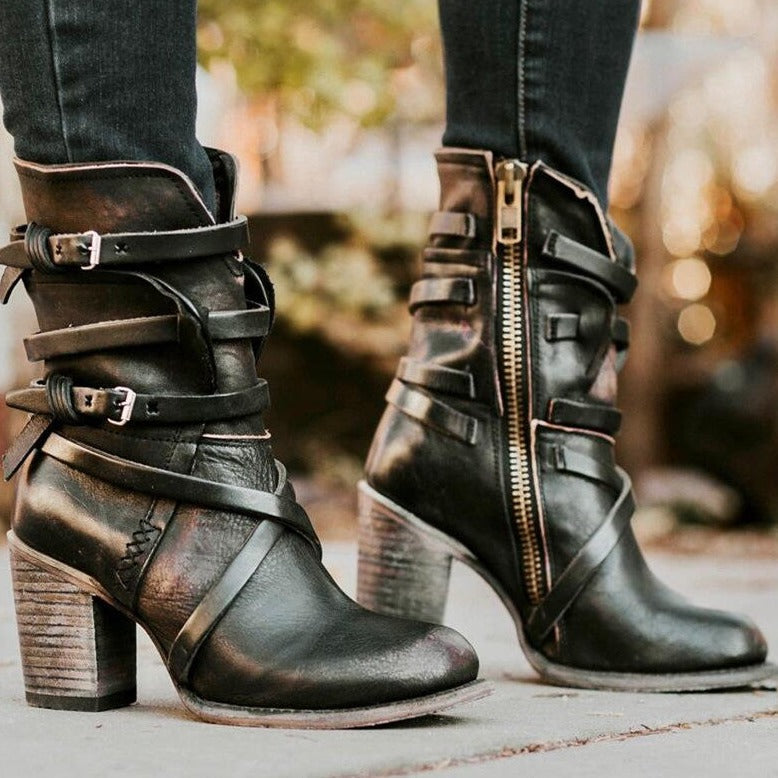 Drune | Damen Lederstiefel Zeitloser Stil, Langlebiges Design, Perfekt für Alle Jahreszeiten