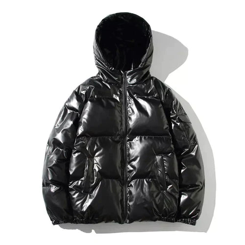 Drune | Winddichte Metallische Winter-Pufferjacke