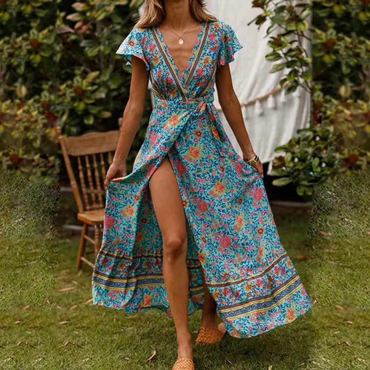 Drune - Elegantes Sommer-Maxikleid mit Rüschen