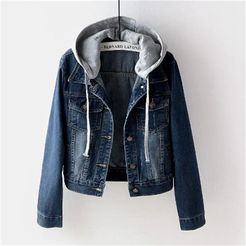 Drune | Damenjeans mit Abnehmbarem Kapuze