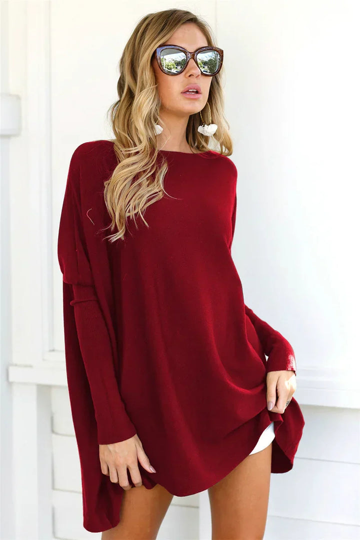 Drune - Damen Oversized Rundhalsausschnitt Pullover