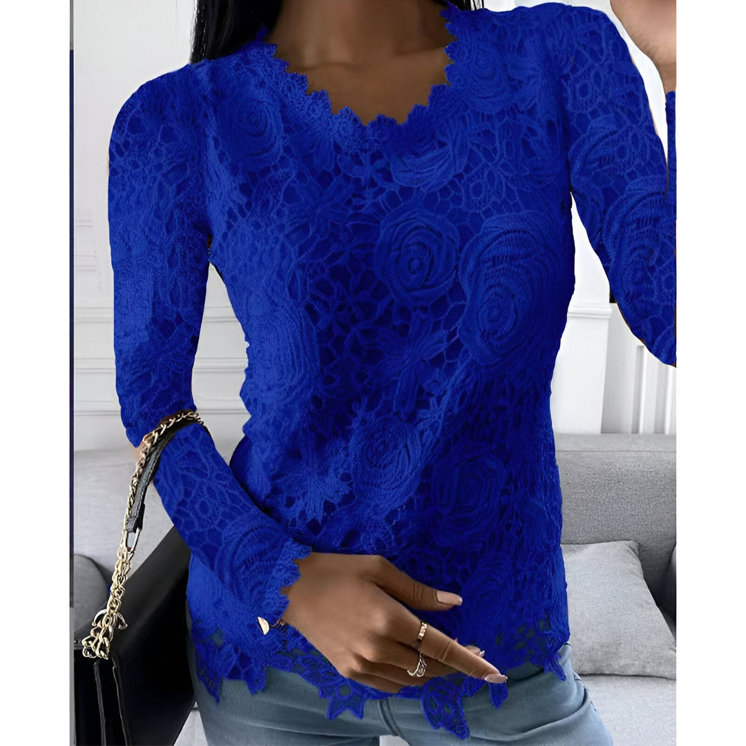 Drune | Elegante Spitzenbluse mit Langen Ärmeln