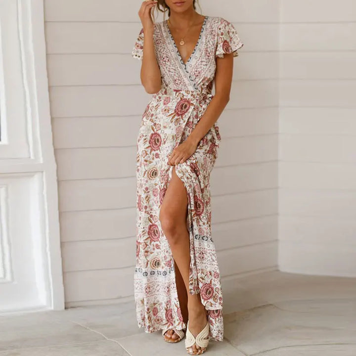 Drune - Elegantes Sommer-Maxikleid mit Rüschen