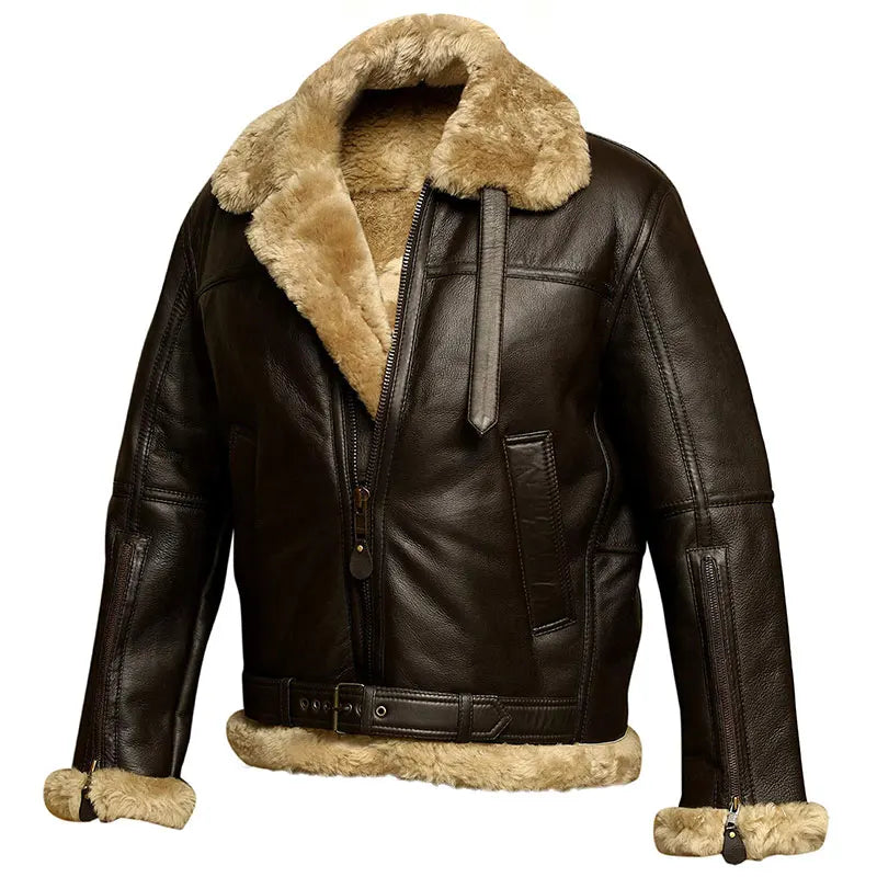 Drune |  Lederjacke im Bomber-Stil für Herren - Ideal für alle Jahreszeiten
