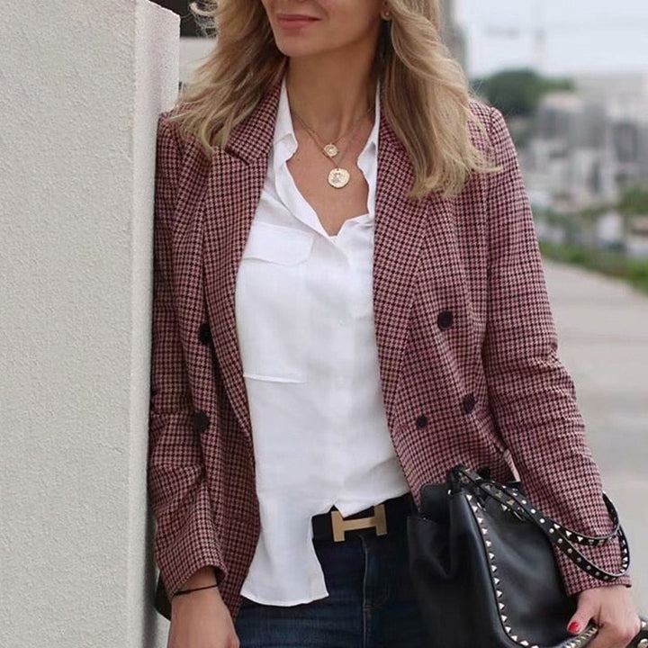 Drune | Karierter Blazer mit langen Ärmeln
