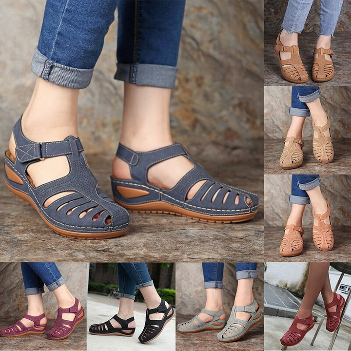 Leder Retro Orthopädische Sandalen Drune