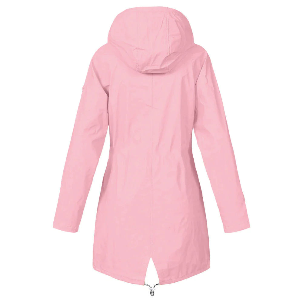 Drune |  Wasserdichte Outdoor Regenjacke mit Wolle und Kapuze für Damen - Perfekt für Outdoor-Aktivitäten