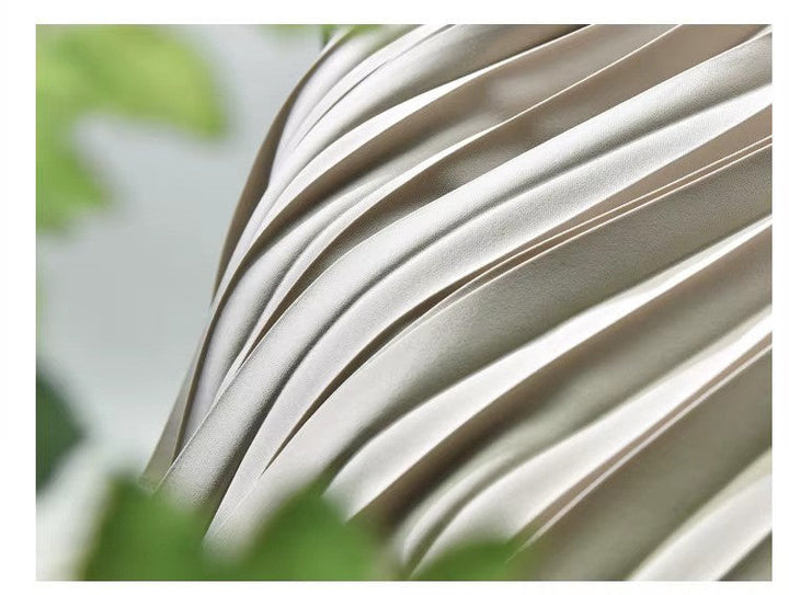 Drune | Satin Plissee Rock Hohe Taille