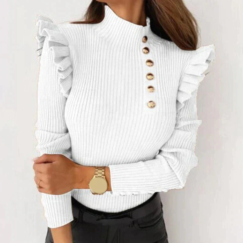 Drune | Sweater Mit Rüschendruck