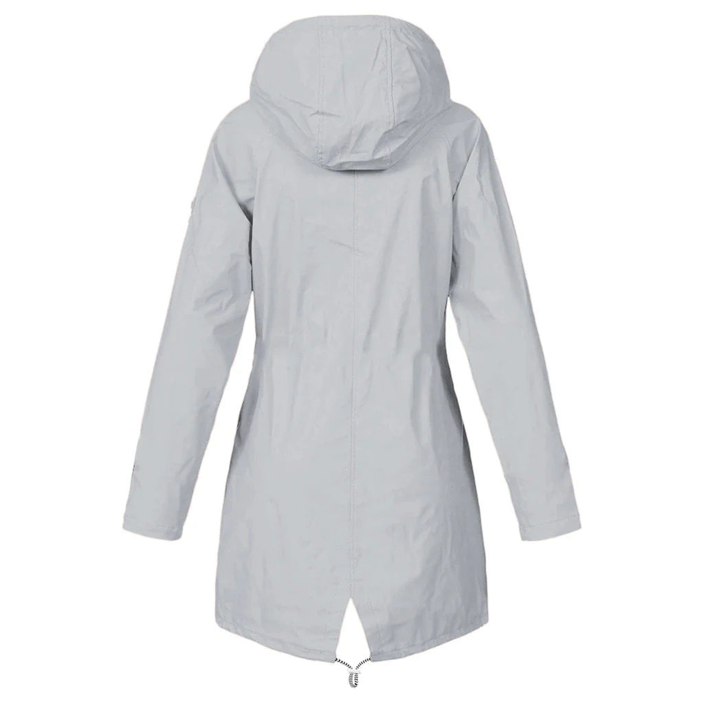 Drune |  Wasserdichte Outdoor Regenjacke mit Wolle und Kapuze für Damen - Perfekt für Outdoor-Aktivitäten