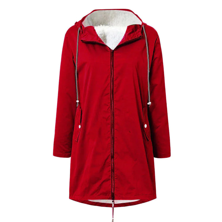 Drune | Damen-Fleece-Wasserdichte Jacke mit Kapuze - Perfekt für Herbst/Winter
