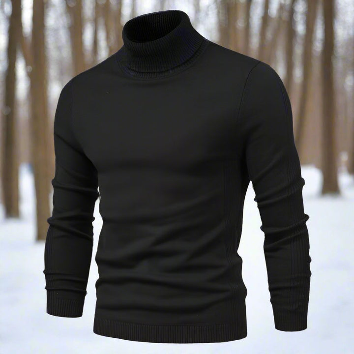 Drune | Hochkragenpullover Weiches Strickmaterial Slim Fit Gerippte Bündchen