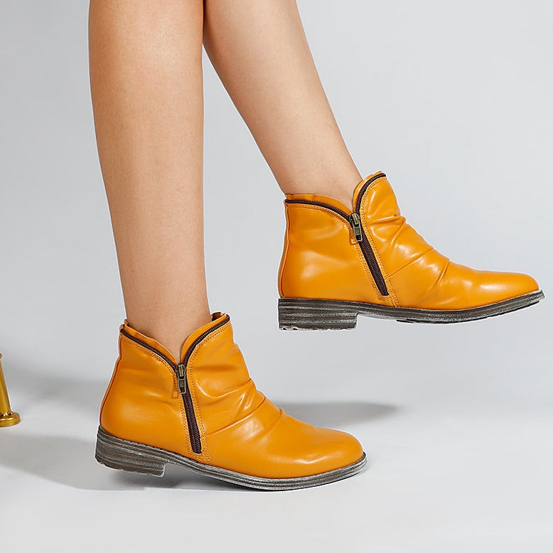 Drune - Damen Reißverschluss Stiefeletten