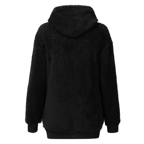 Drune | flauschiges damen-fleece-sweatshirt mit kapuze
