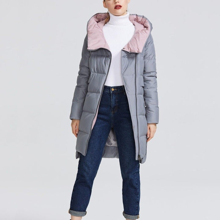 Drune | Damen Winterjacke mit asymmetrischem Verschluss