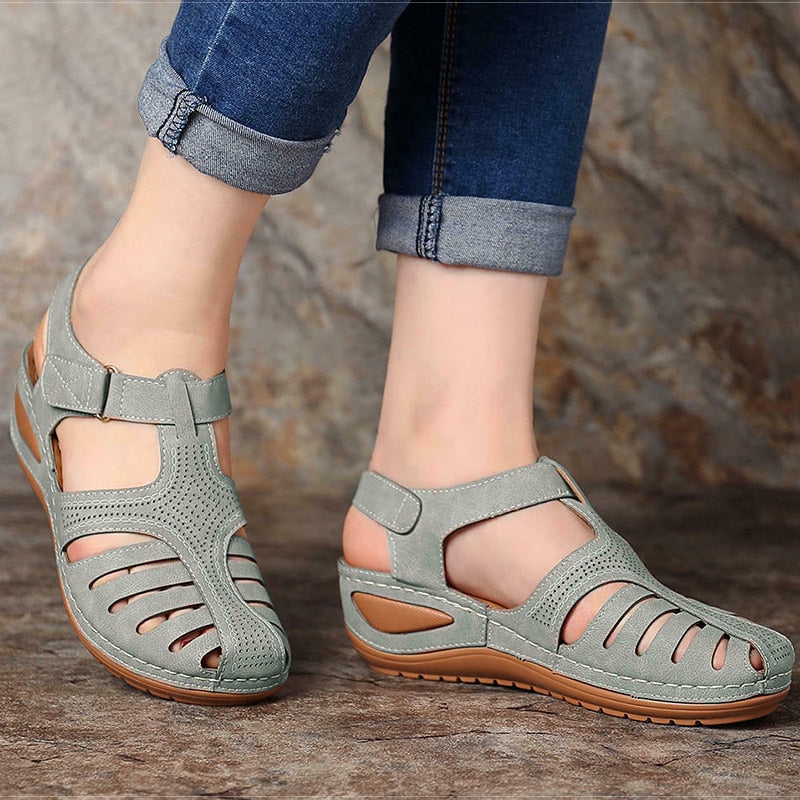 Drune | Geschlossen Damen Klettverschluss Sandalen Und Absatz