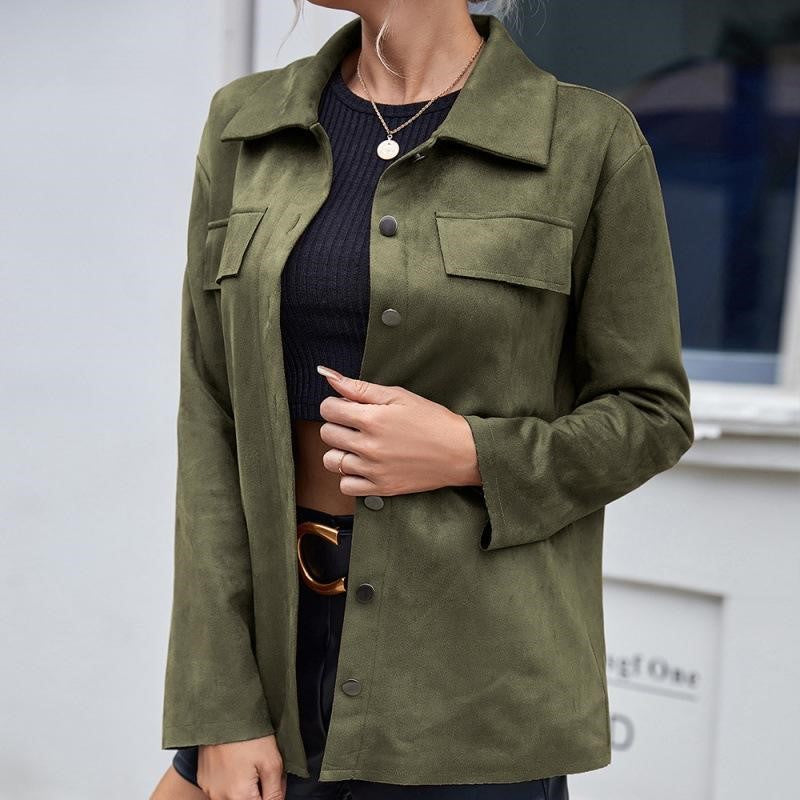 Drune | Elegante Knopfjacke aus Wildleder