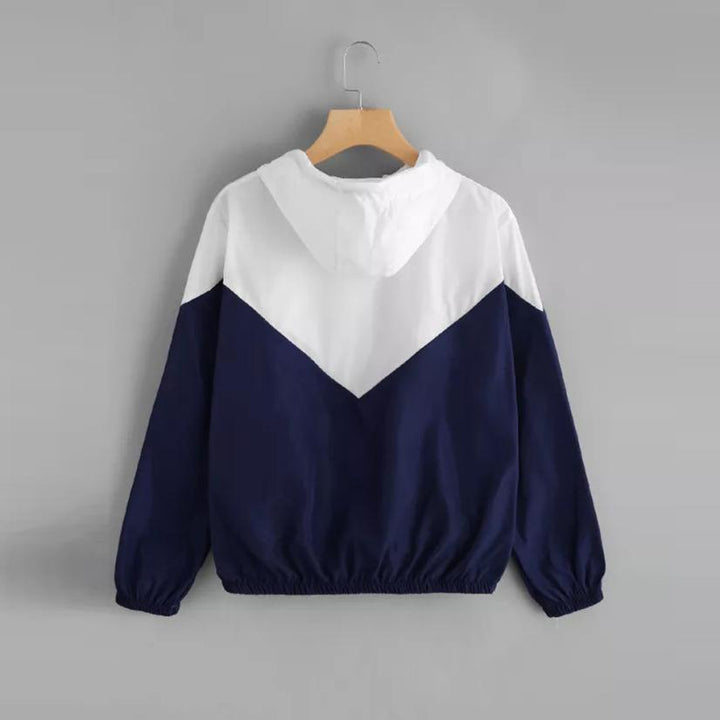 Drune | Zweifarbige Damen Übergangsjacke mit Kapuze