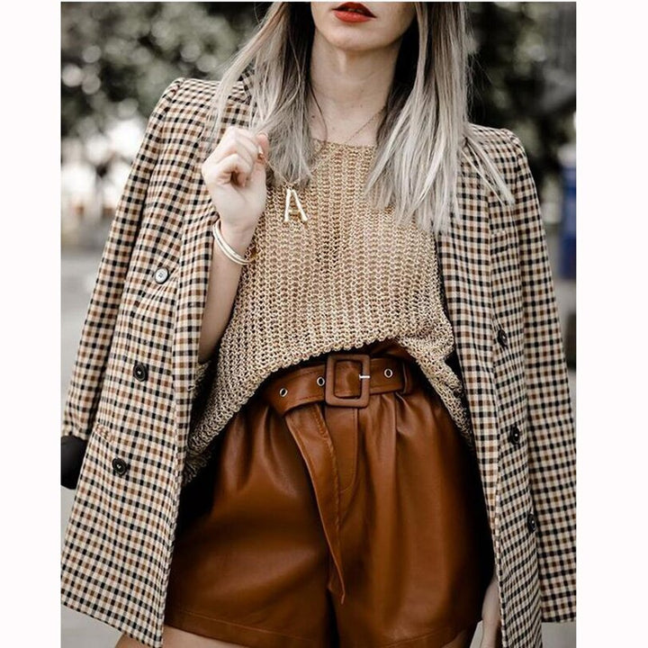 Drune | Karierter Blazer mit langen Ärmeln