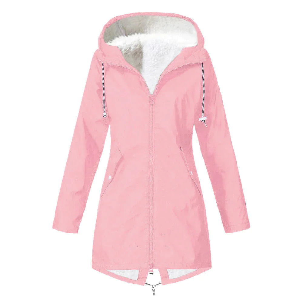 Drune | Damen-Fleece-Wasserdichte Jacke mit Kapuze - Perfekt für Herbst/Winter