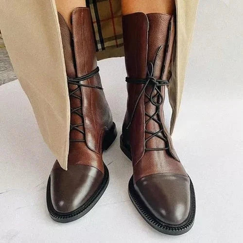 Drune | klassische vintage-stiefel mit absatz für damen - hochwertig, stylish, warm & bequem