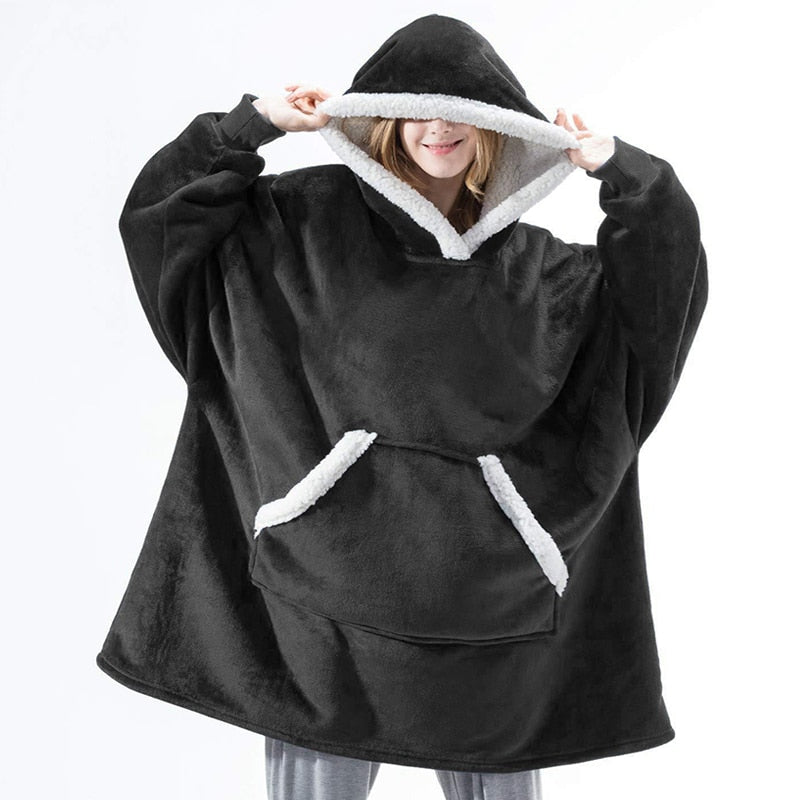 Drune | Köstliche Kombination aus weichem Hoodie und kuscheliger Decke in einem!