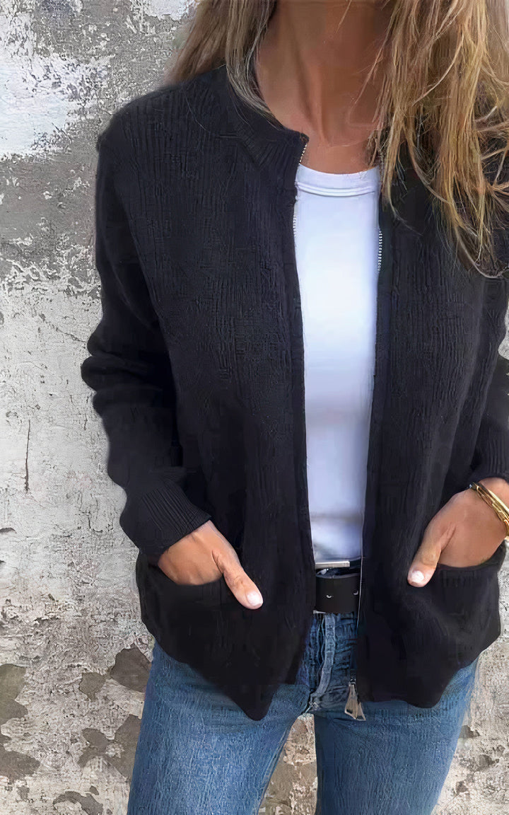 Drune | Strickjacke mit Reißverschluss - Stilvolle Übergangsjacke für Alltag und Freizeit