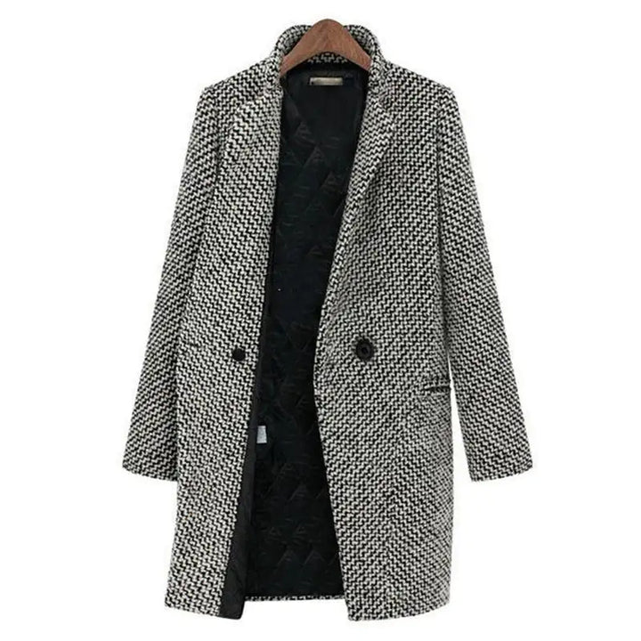Drune | Eleganter langer Wollmantel für Damen