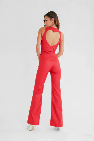 Drune | Hollywood Herz Ausschnitt Bodycon Jumpsuit – Stilvoll und Figurschmeichelnd